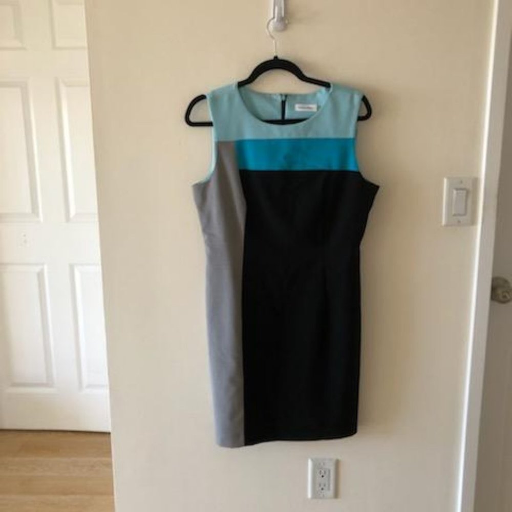 Calvin Klein Color Block Work Dress